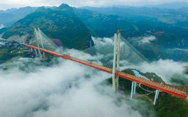 Как выглядит вантовый мост в Китае сегодня